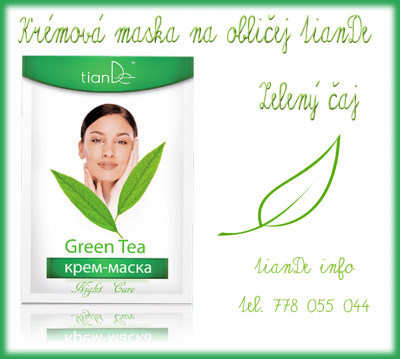 Krémová maska na obličej Zelený čaj TianDe